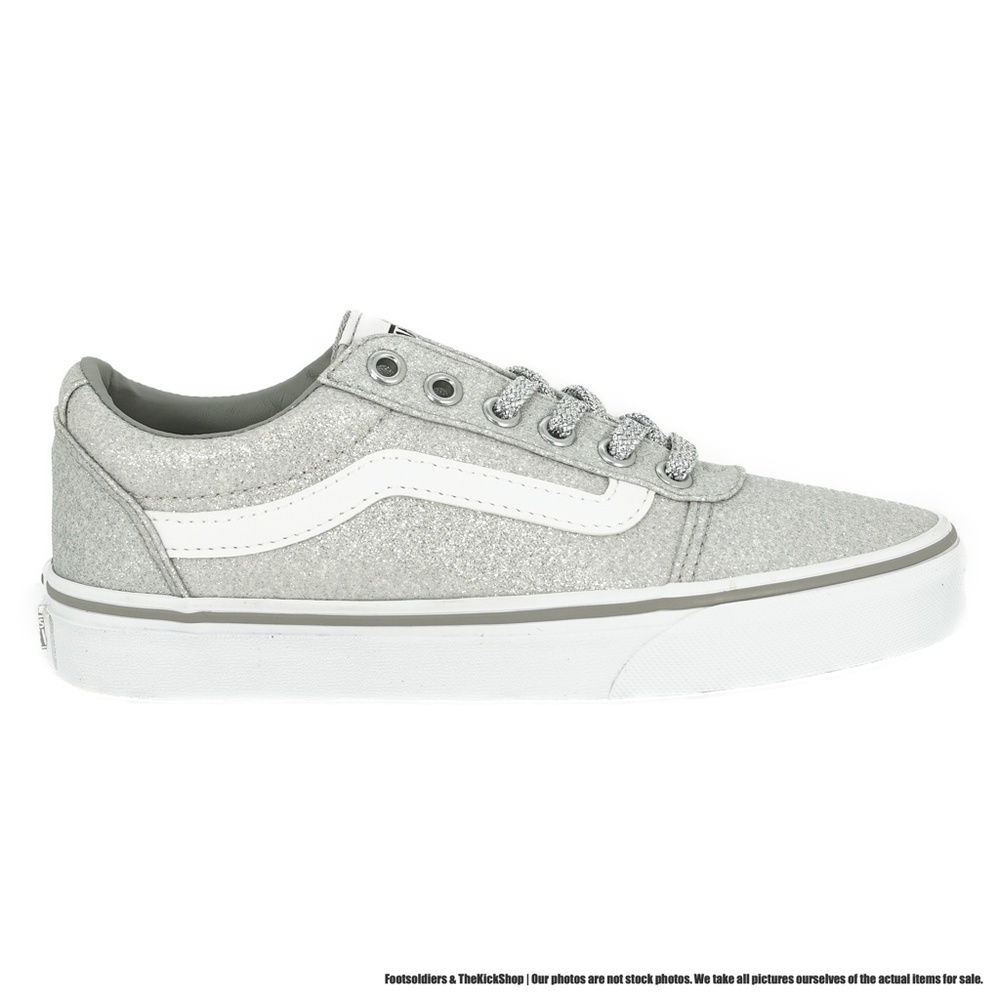 VANS WARD LUREX GLITTER WOMEN'S SNEAKERS (SILVER)